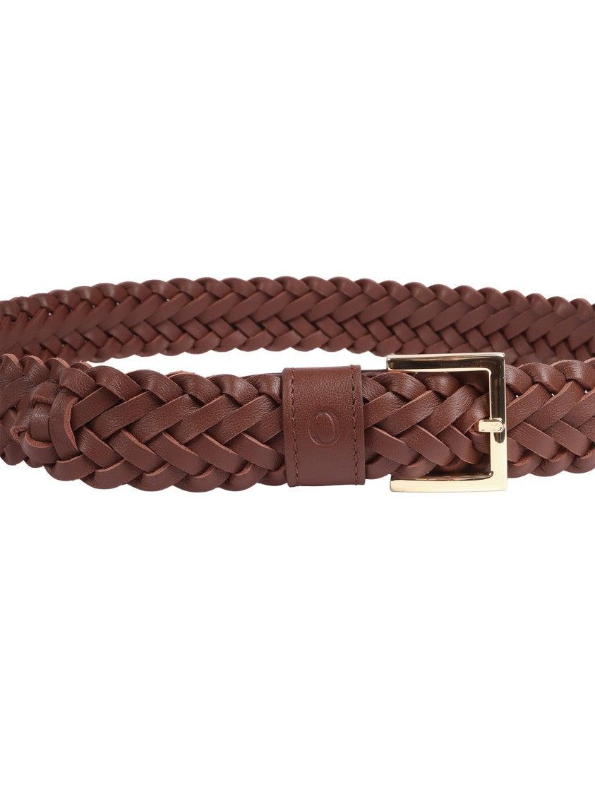Claudio Orciani Braided Brown Gold Belt