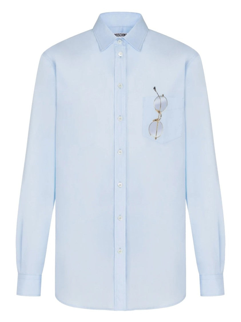 Moschino Light Blue Playful Eyeglasses Shirt