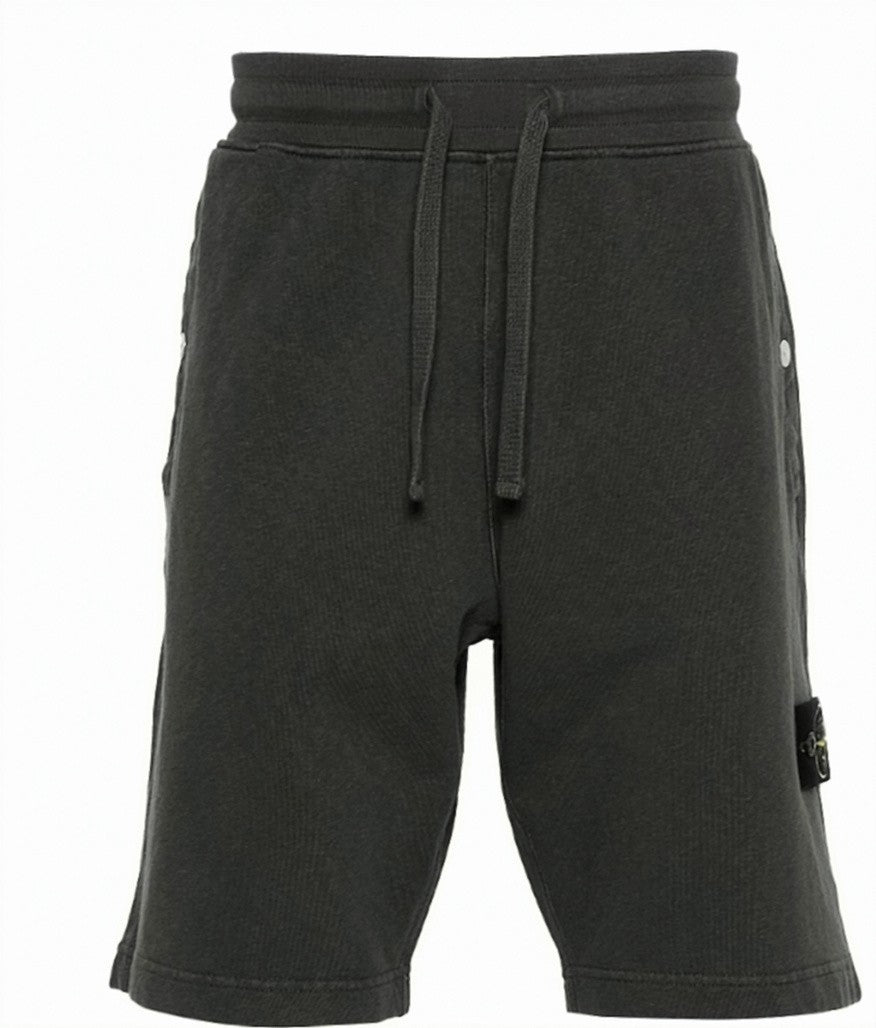 Stone Island Relaxed Fit Grey Cotton Shorts