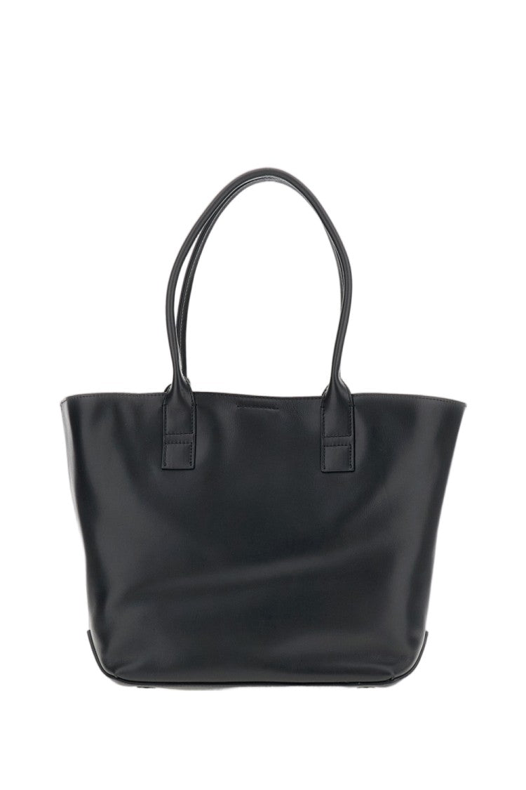 Hogan Black Address Shopping Smooth Leather Tote Bag