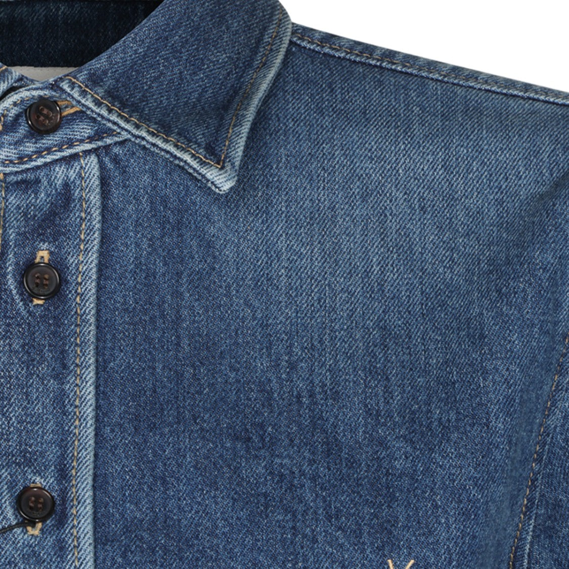 Saint Laurent Classic Pointed-Collar Denim Shirt