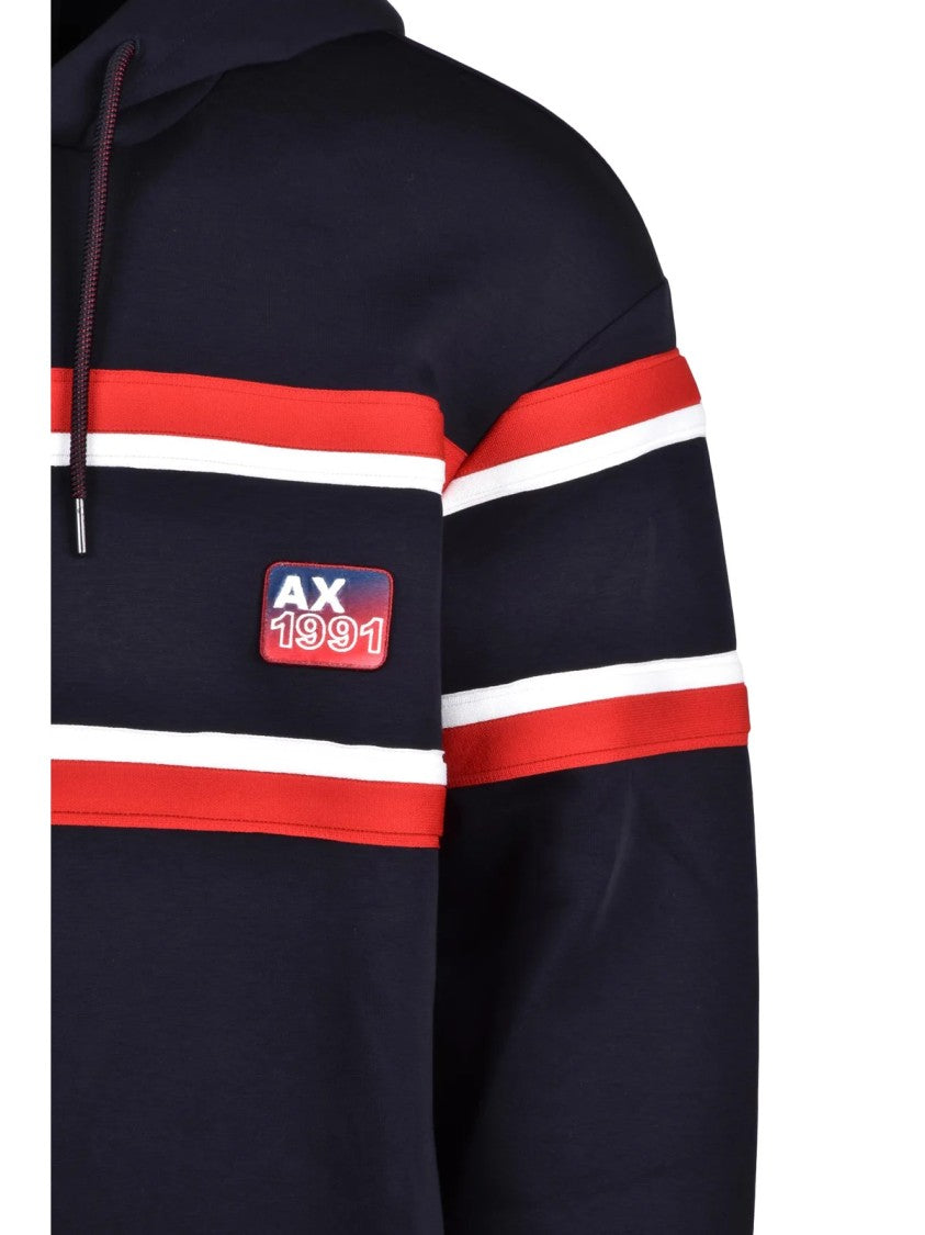 Armani Exchange Multicolor Stretch Cotton Hooded Sweatshirt