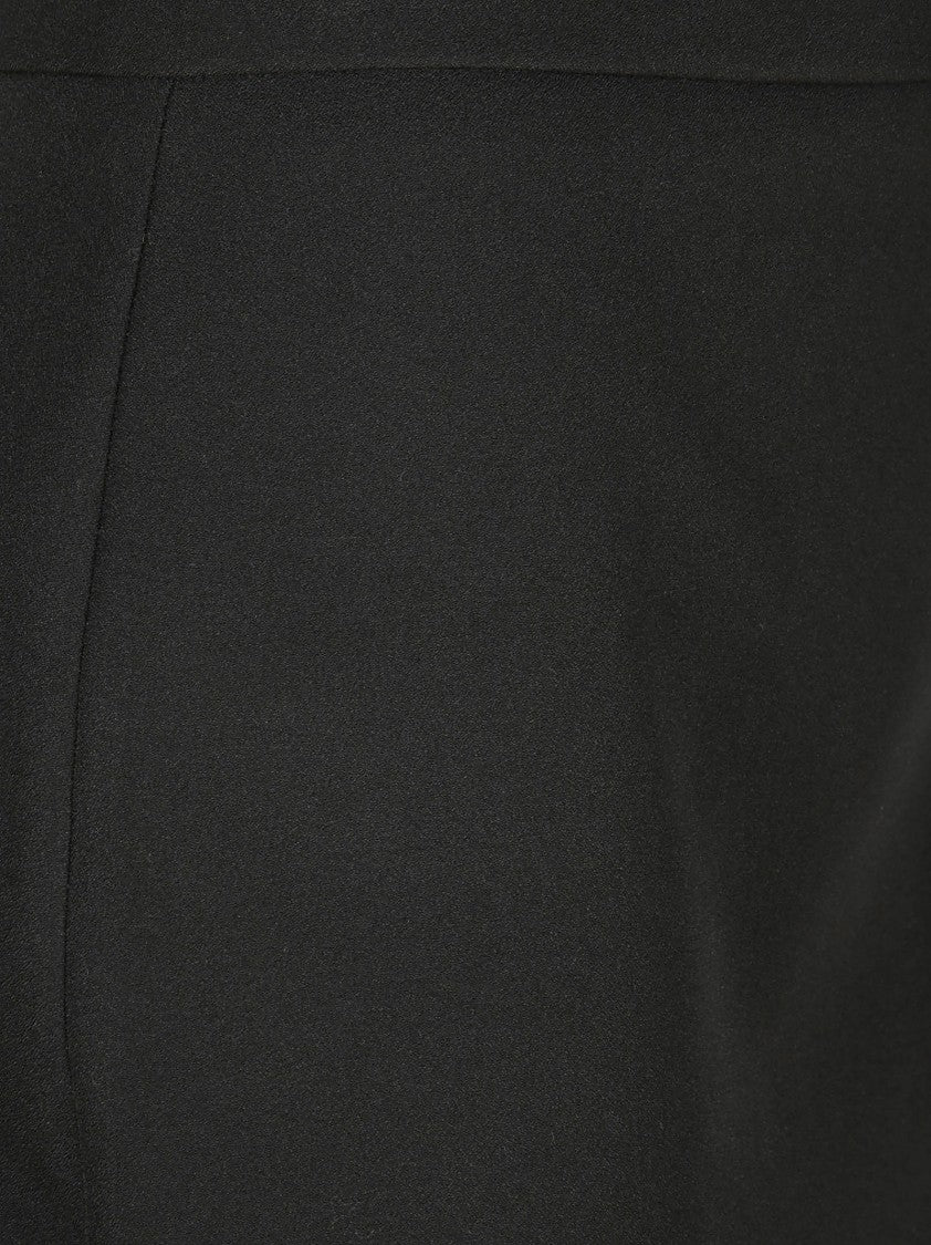Max Mara Fitted High-Waisted Black Pencil Skirt With Back Slit