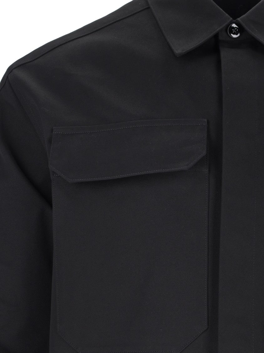 Jil Sander Black Cotton Utility Shirt