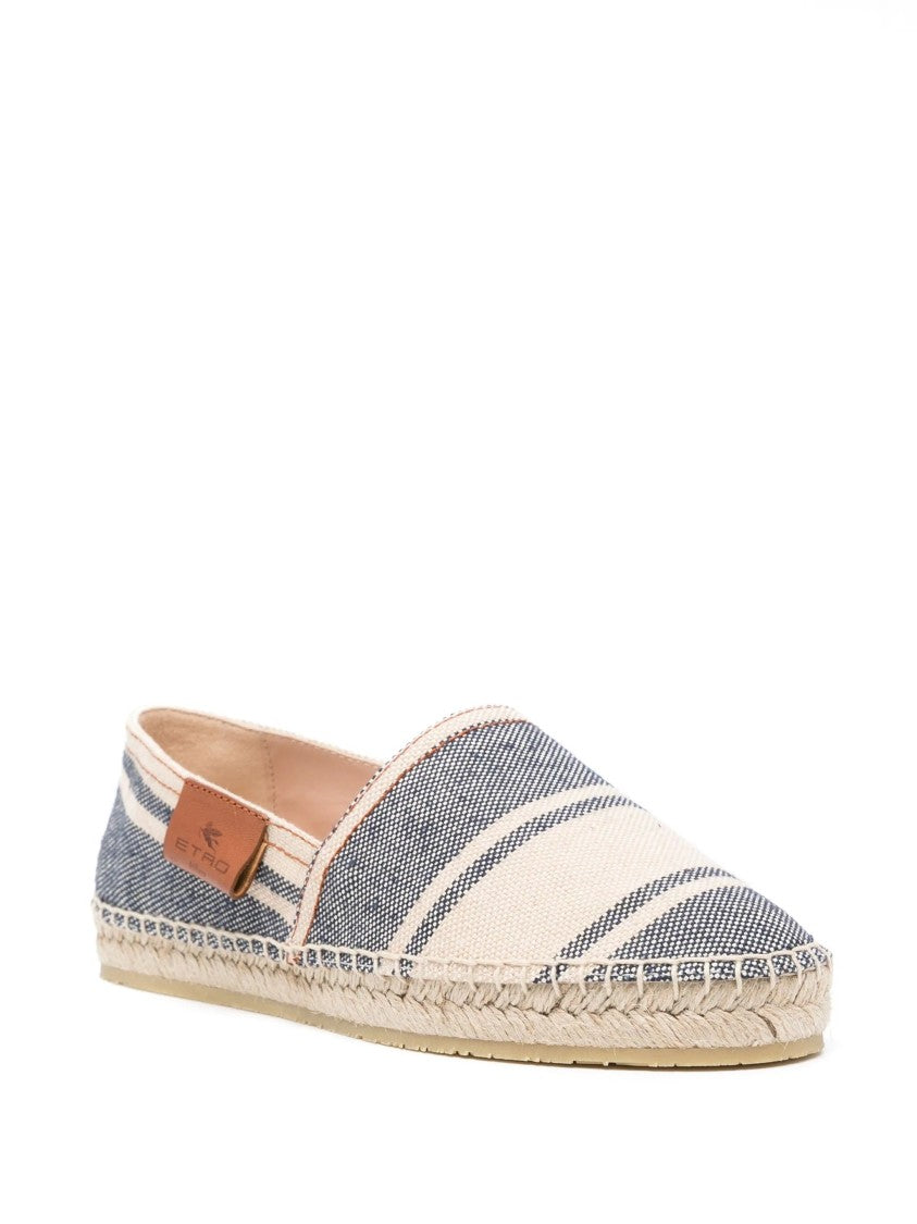 Etro Striped Canvas Espadrillas