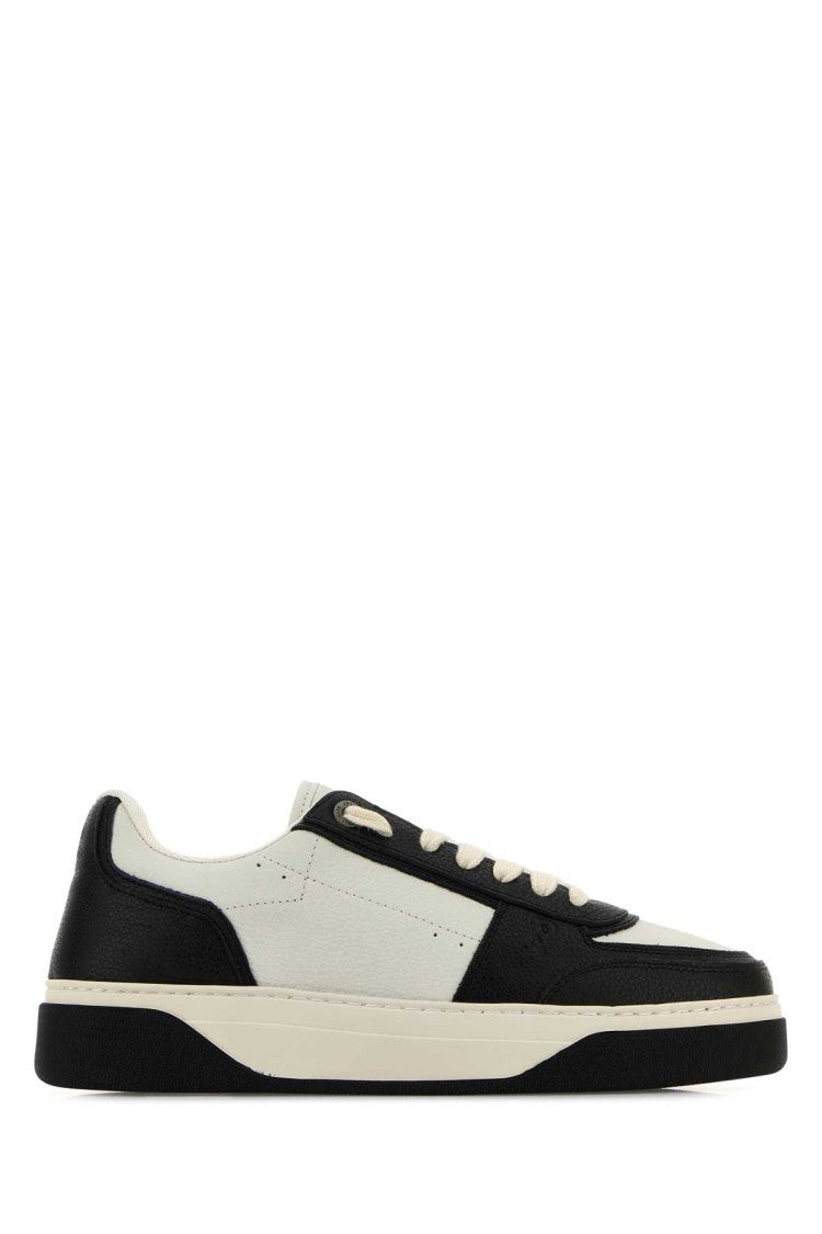 Represent Two-Tone Leather And Suede Initial Sneakers