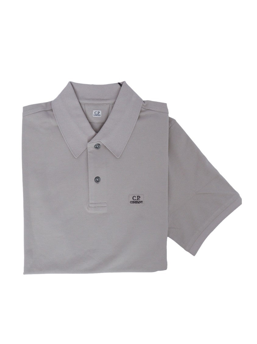 C.P. Company Grey Classic Logo Polo Shirt