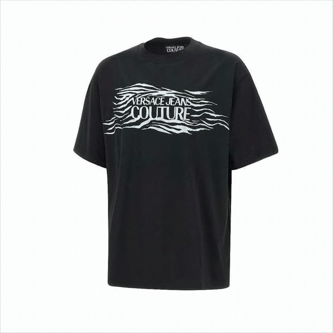 Versace Relaxed-Fit Black Graphic Print T-Shirt