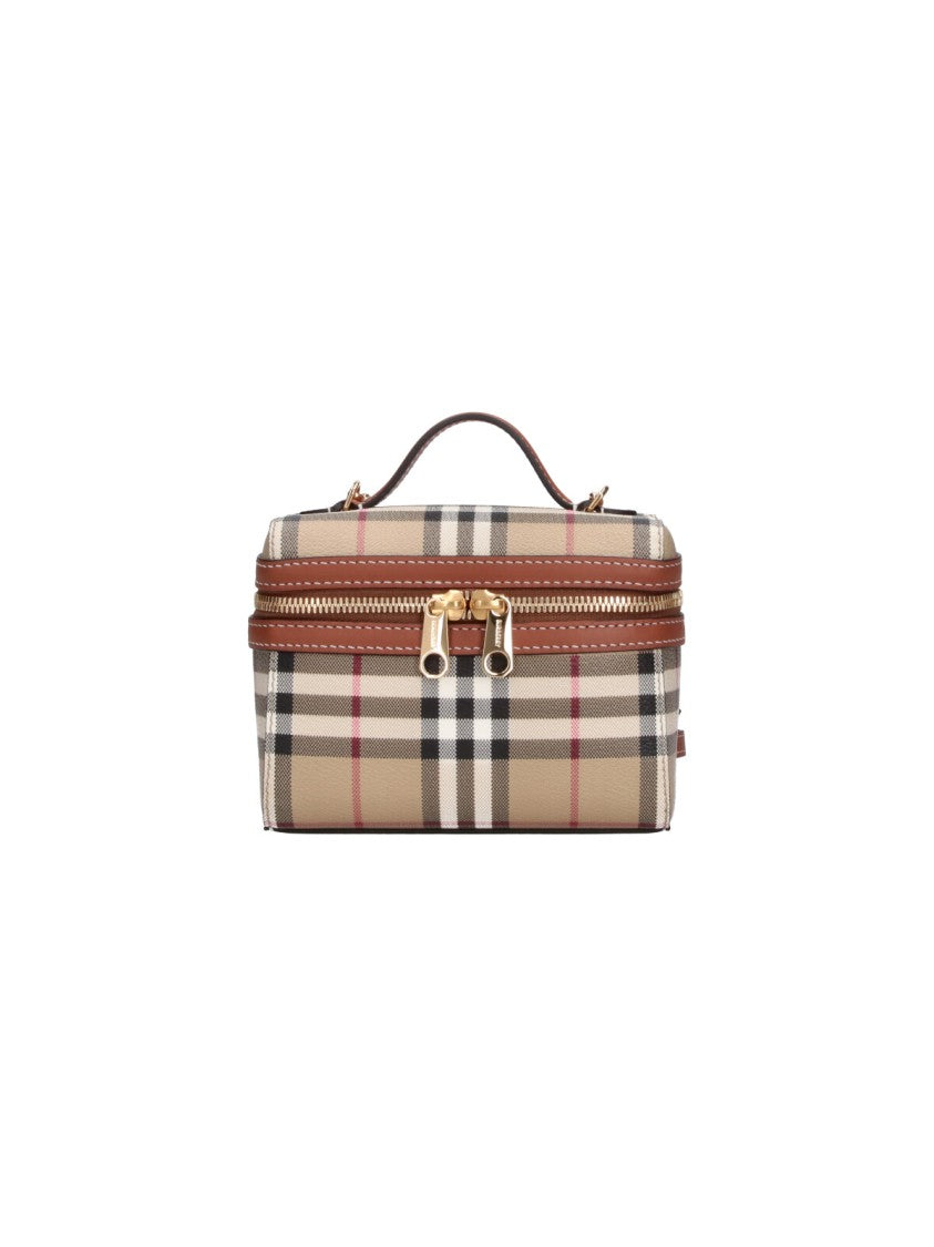 Burberry Mini Check Vanity Chain Handbag