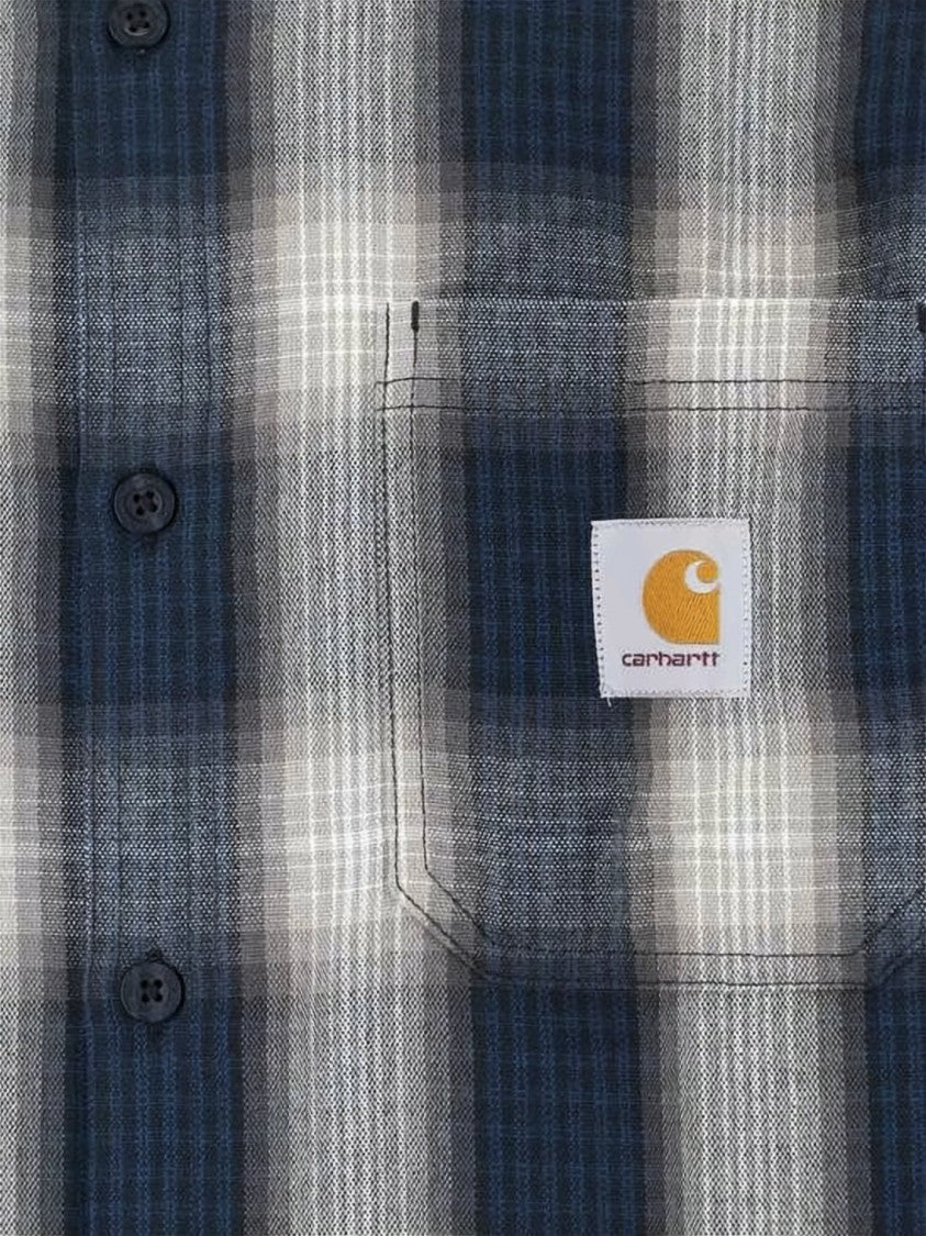 Carhartt Wip Plaid Long Sleeve Shirt With Brushed Texture