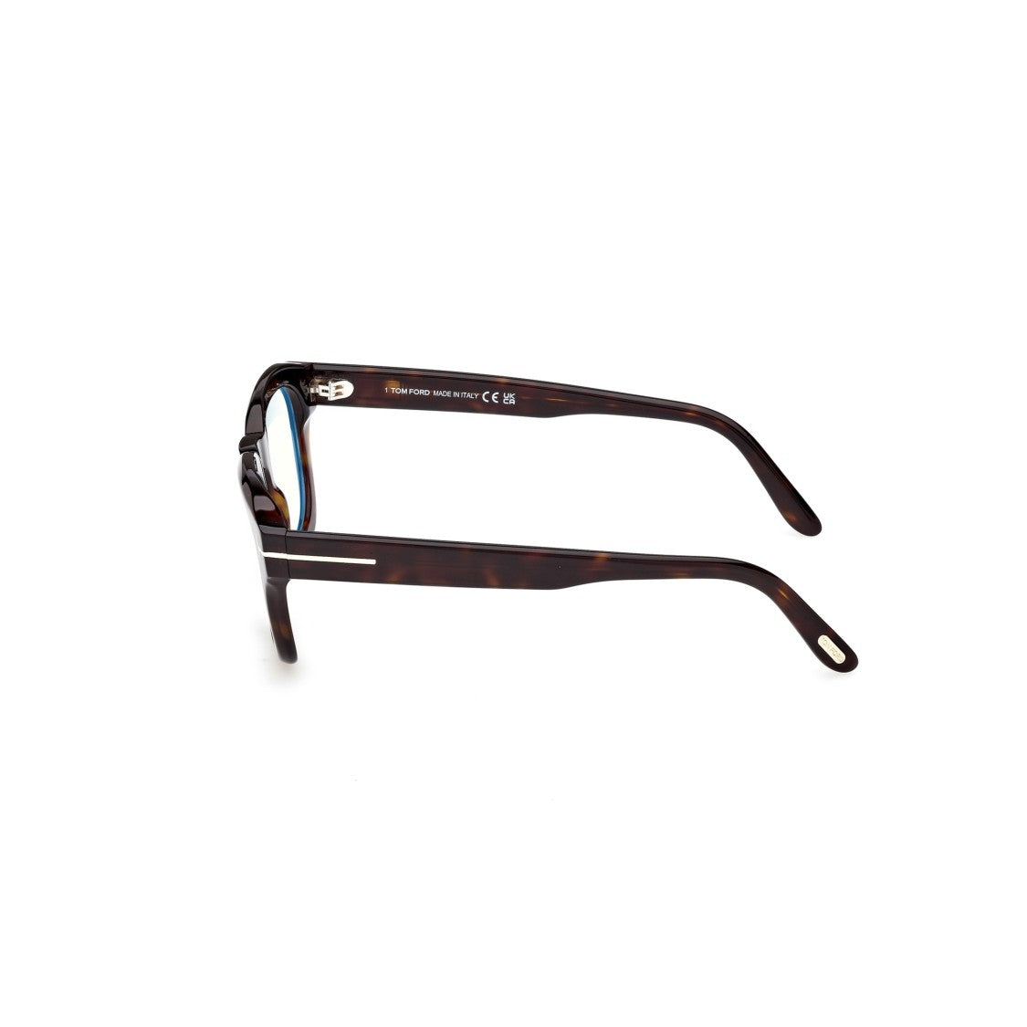 Tom Ford Square Tortoiseshell Acetate Eyeglasses With Silver Accents