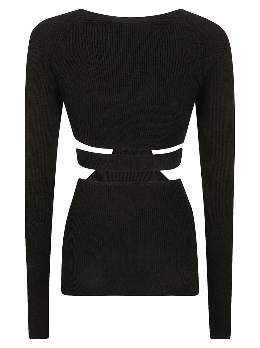 Nensi Dojaka Cut-Out Knitted Top