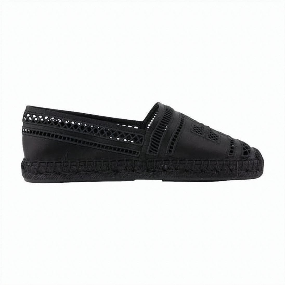 Tory Burch Woven Slip-On Sneakers With Intricate Cut-Out Details