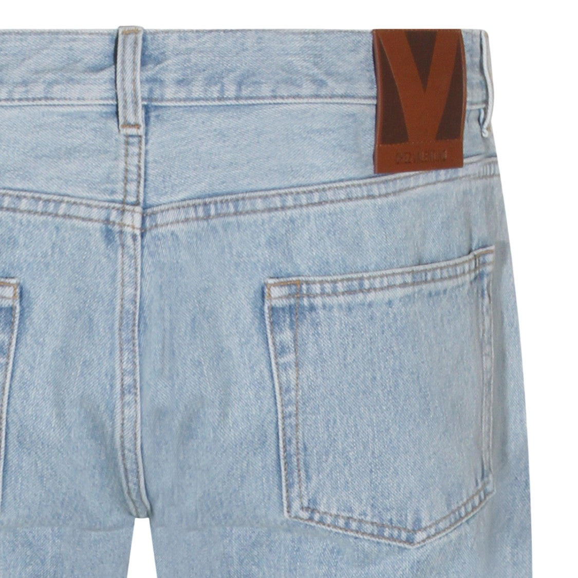 Valentino Light Blue Straight-Leg Jeans With Five-Pocket Design