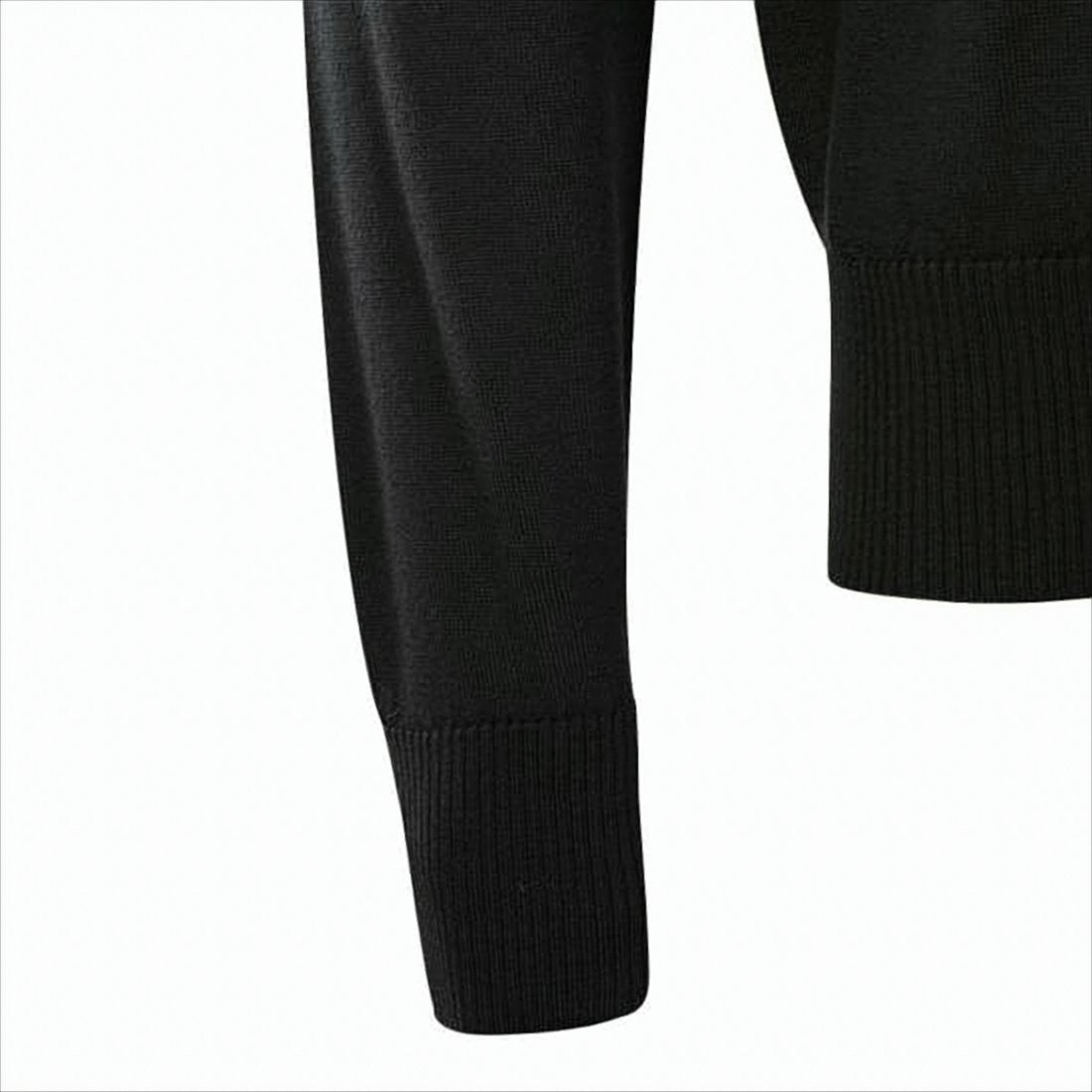 Ami Classic Black Wool Sweater With Heart Emblem