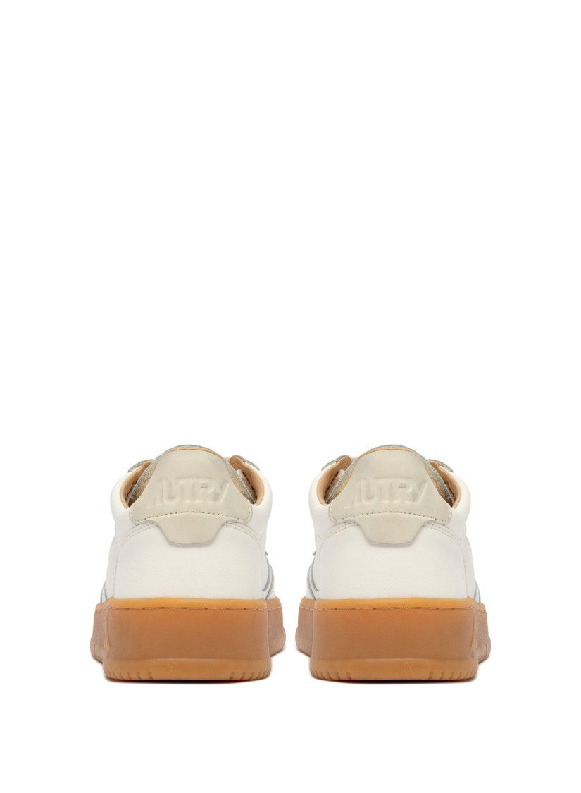 Autry Low-Top Sneakers With Nubuck Accents And Textured Sole