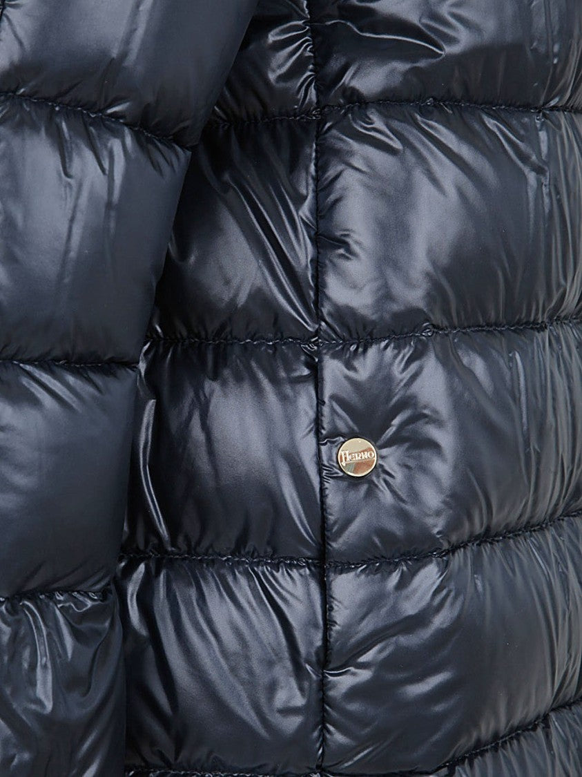 Herno Zip Puffer Jacket – Navy