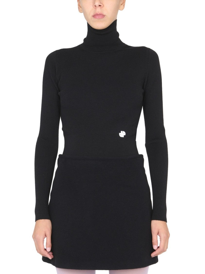 Patou Fitted Ribbed Turtleneck Shirt
