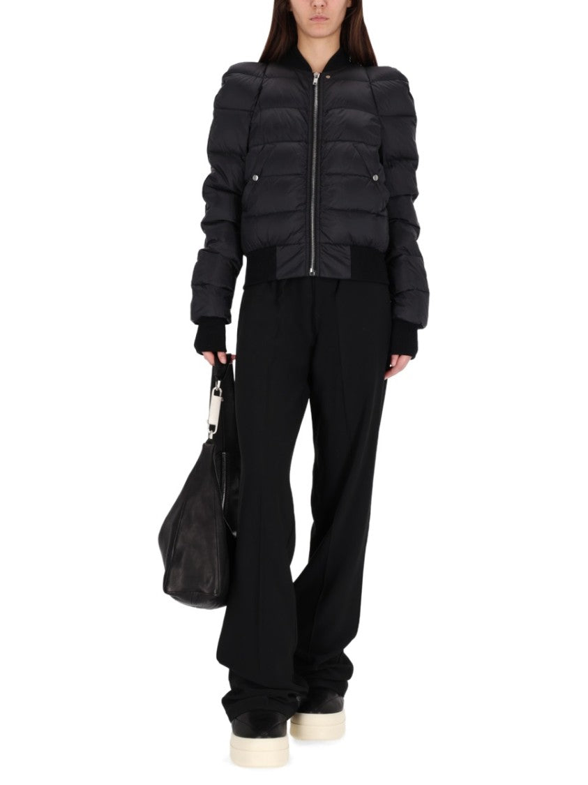 Rick Owens Cropped Black Puffer Jacket