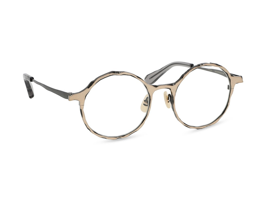 Masahiro Maruyama Mm-0103 Textured Round Metal Sunglasses