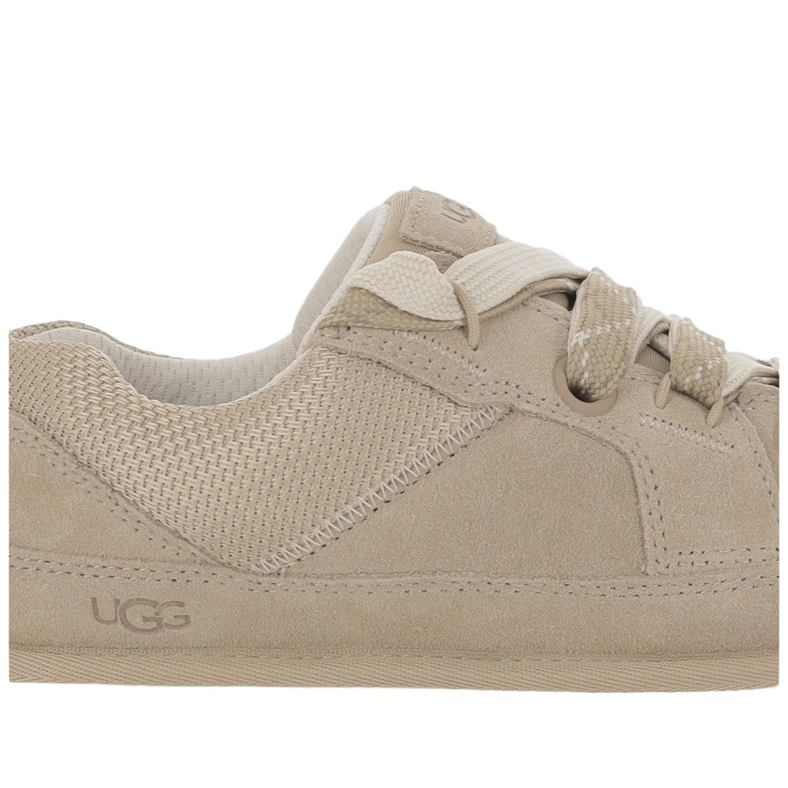 Ugg Beige Suede Woven Sneakers
