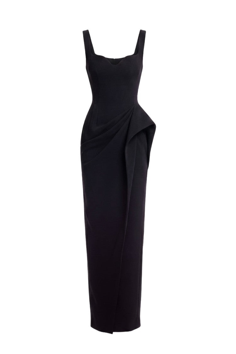 Saiid Kobeisy Asymmetric Draped Dress With Sculpted Sweetheart Neckline