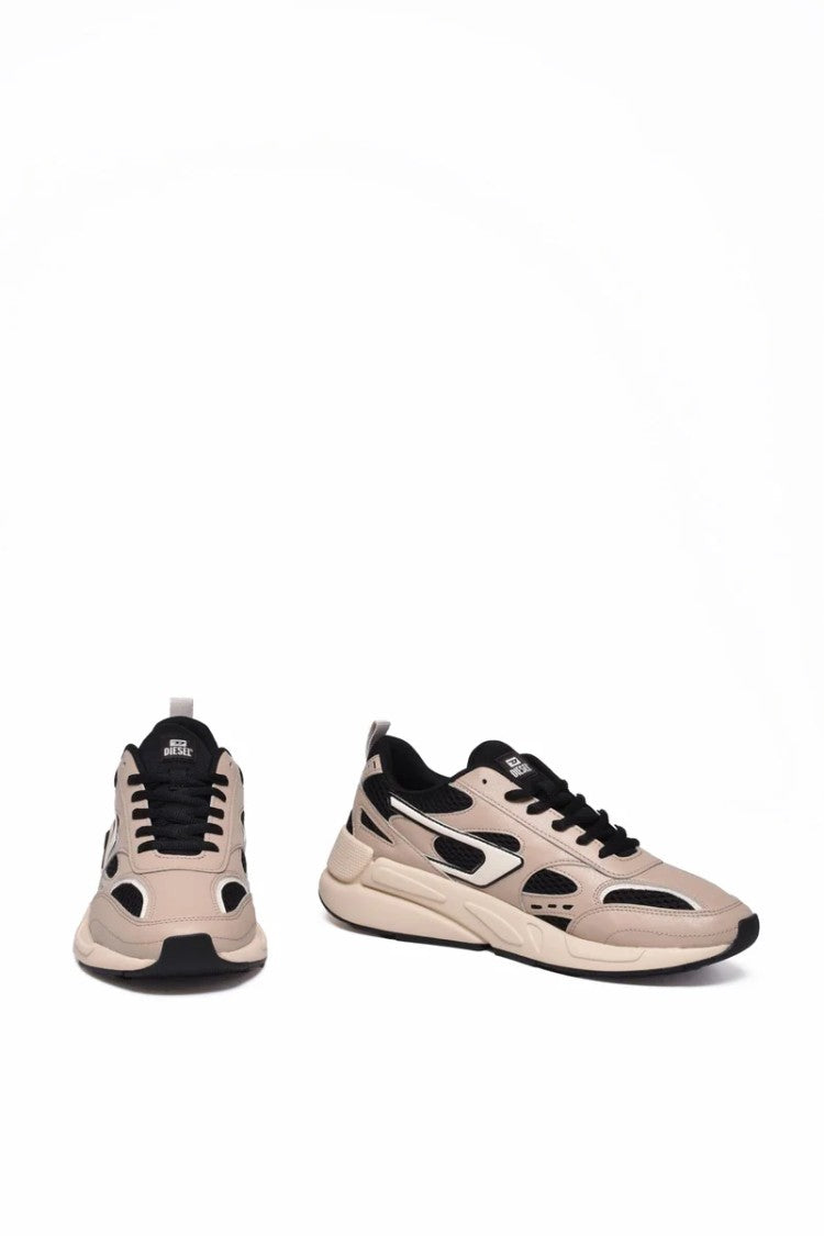 Diesel Beige Men Polyester Serendipity Sport Sneakers
