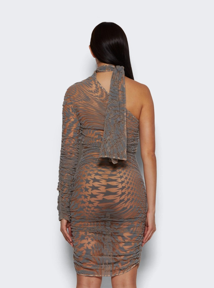 Mugler Star Print Mini Dress