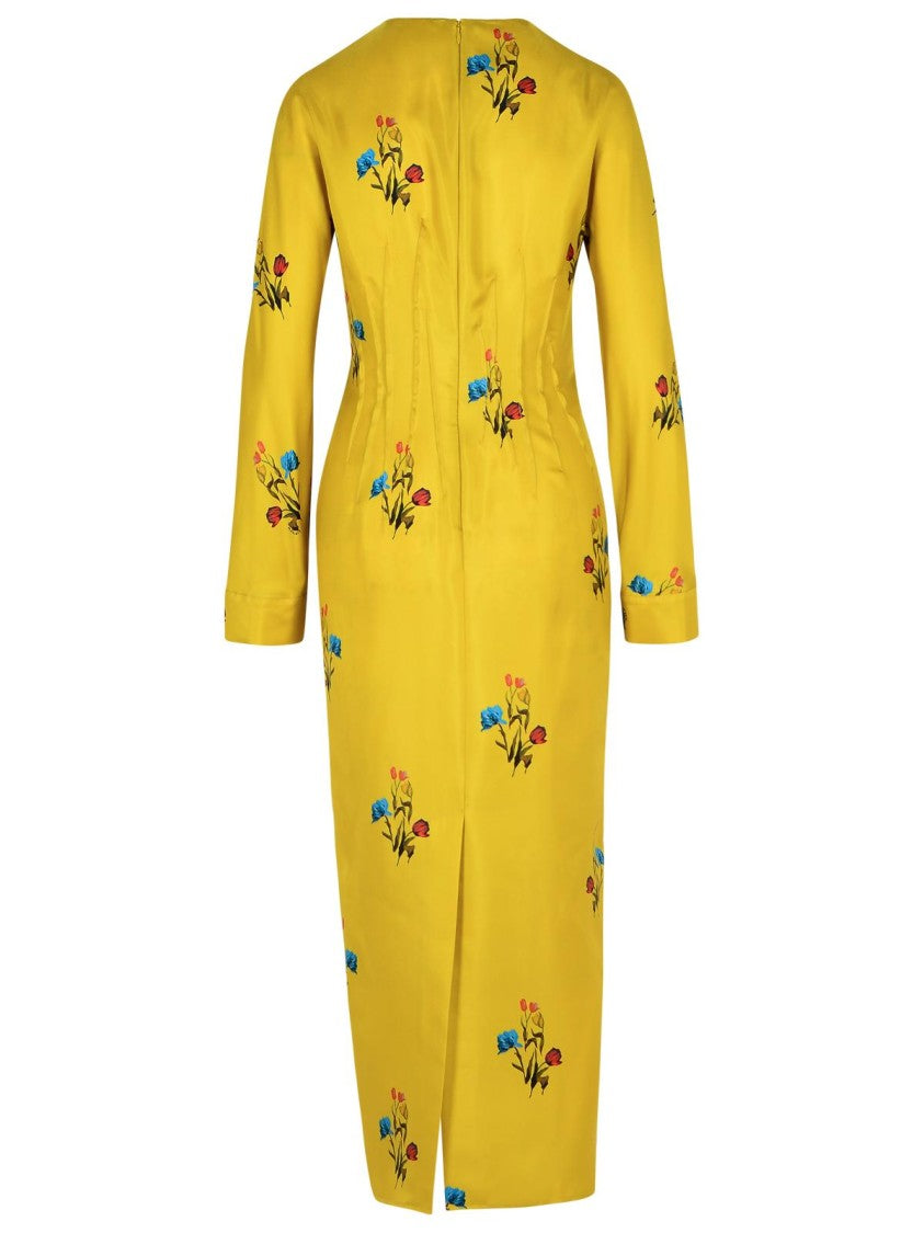 Marni Mustard Silk Dress