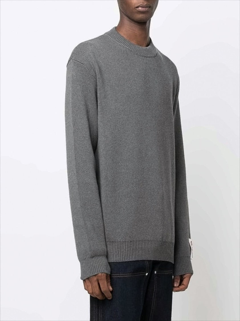 Golden Goose Relaxed Fit Grey Knit Sweater