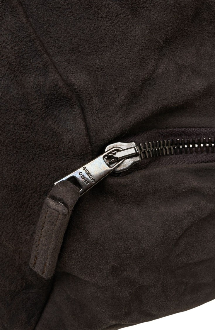 Giorgio Brato Suede Backpack With Textured Finish And Refined Craftsmanship