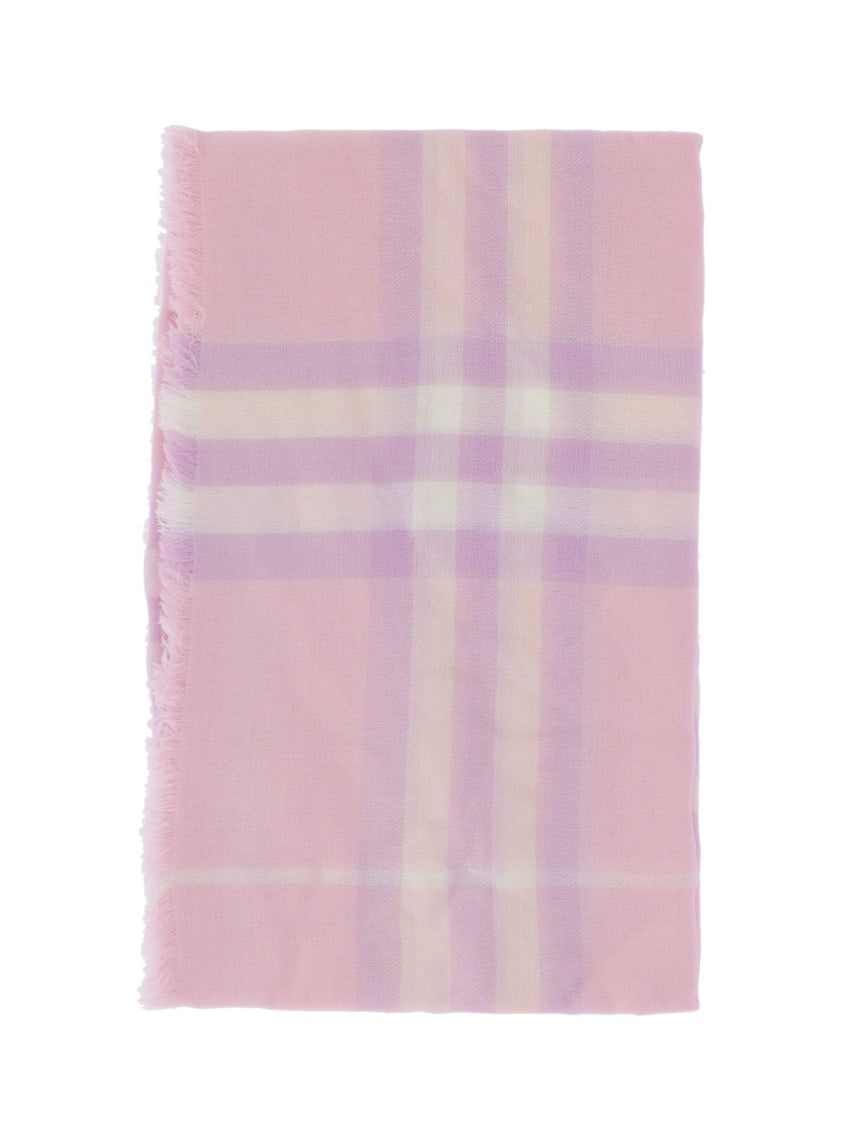 Burberry "Check" Wool Scarf – Pink