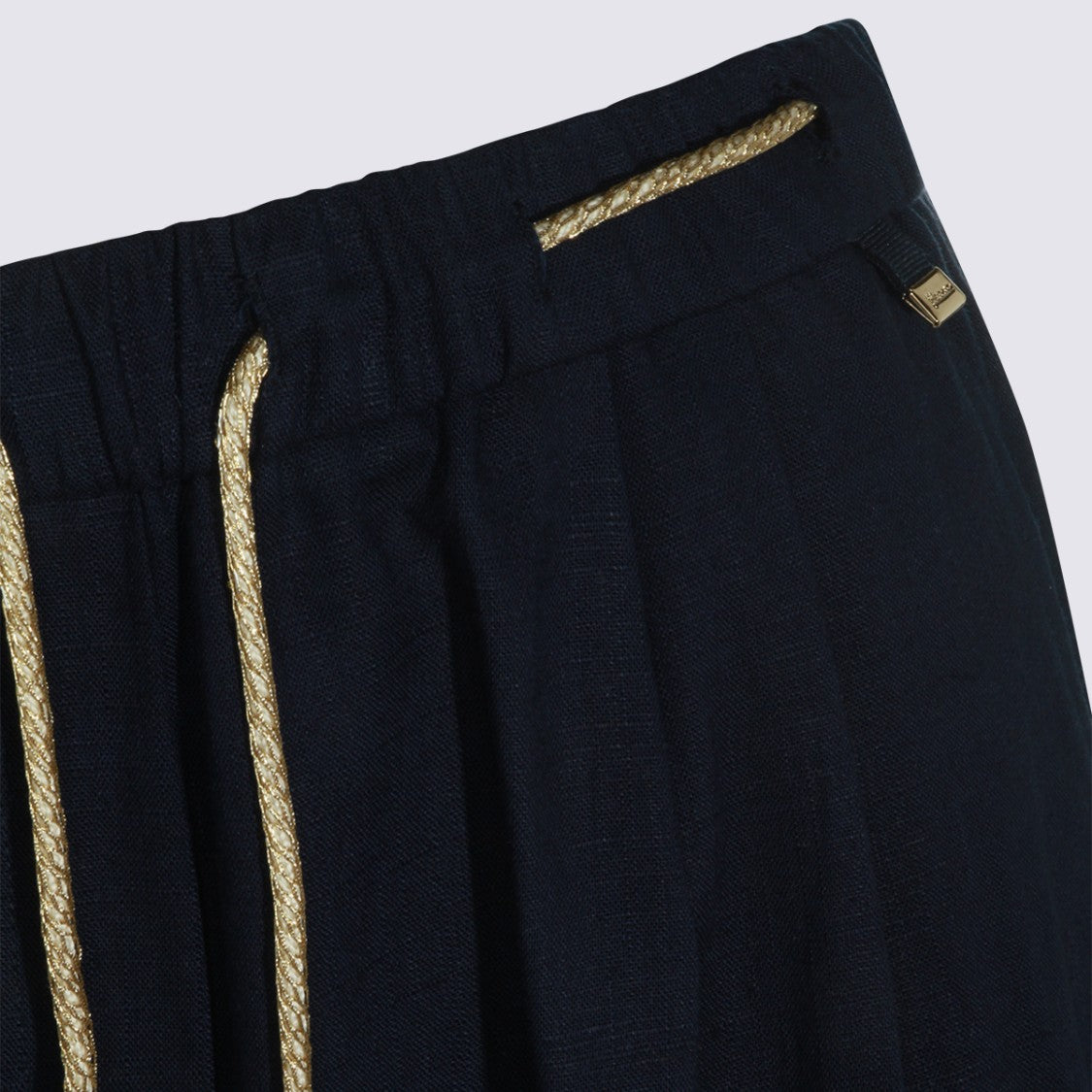Herno Straight-Leg Trousers With Drawstring And Metallic Accents