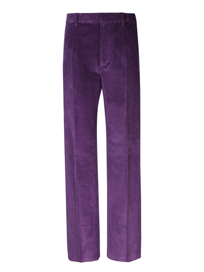 Dsquared2 Purple Cotton Velvet Trousers