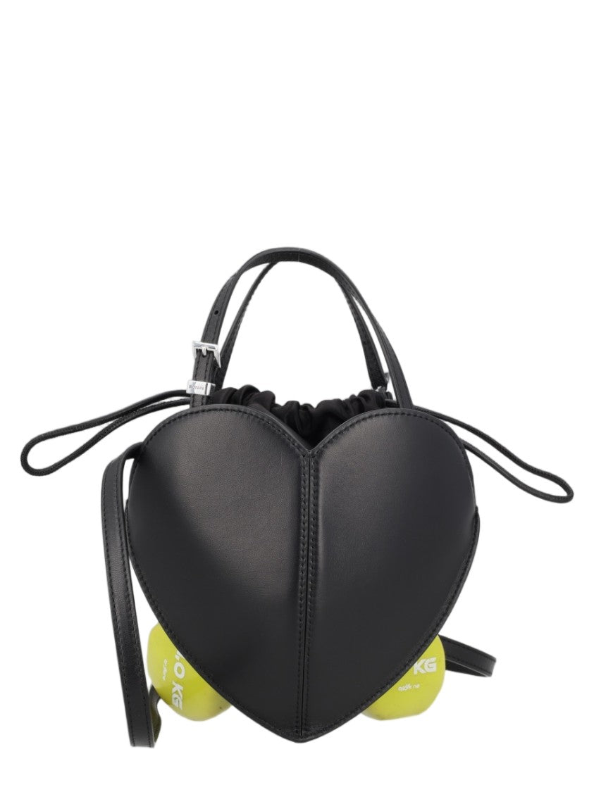 Rotate Heart-Shaped Handbag With Structured Silhouette And Drawstring Closure