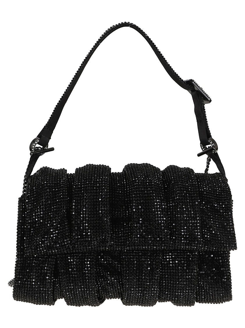 Benedetta Bruzziches Metal Mesh And Silk Satin Shoulder Bag