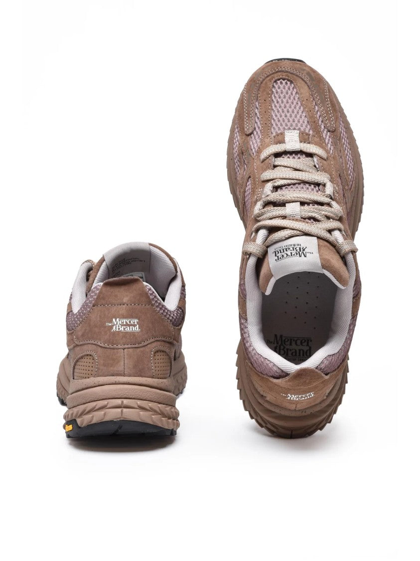 The Mercer Brand Brown Leather-Blend Vibram Sneakers