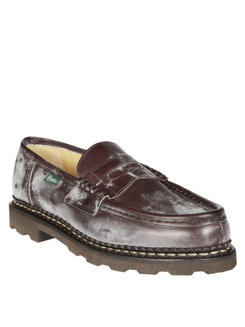 Paraboot Smooth Leather Moccasin With Hand-Stitched Detailing
