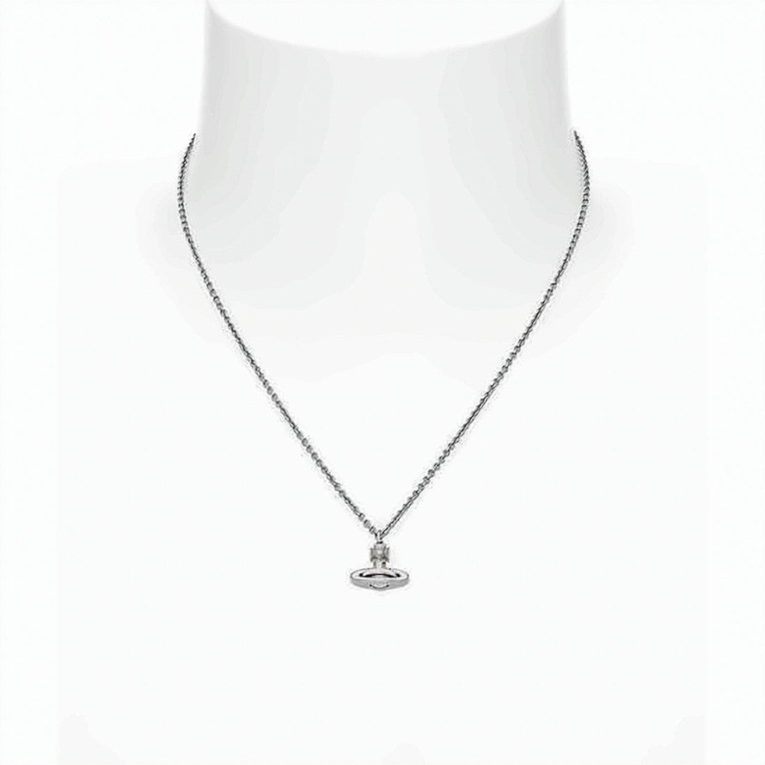 Vivienne Westwood Stylized Orb Pendant Necklace With Fine Chain