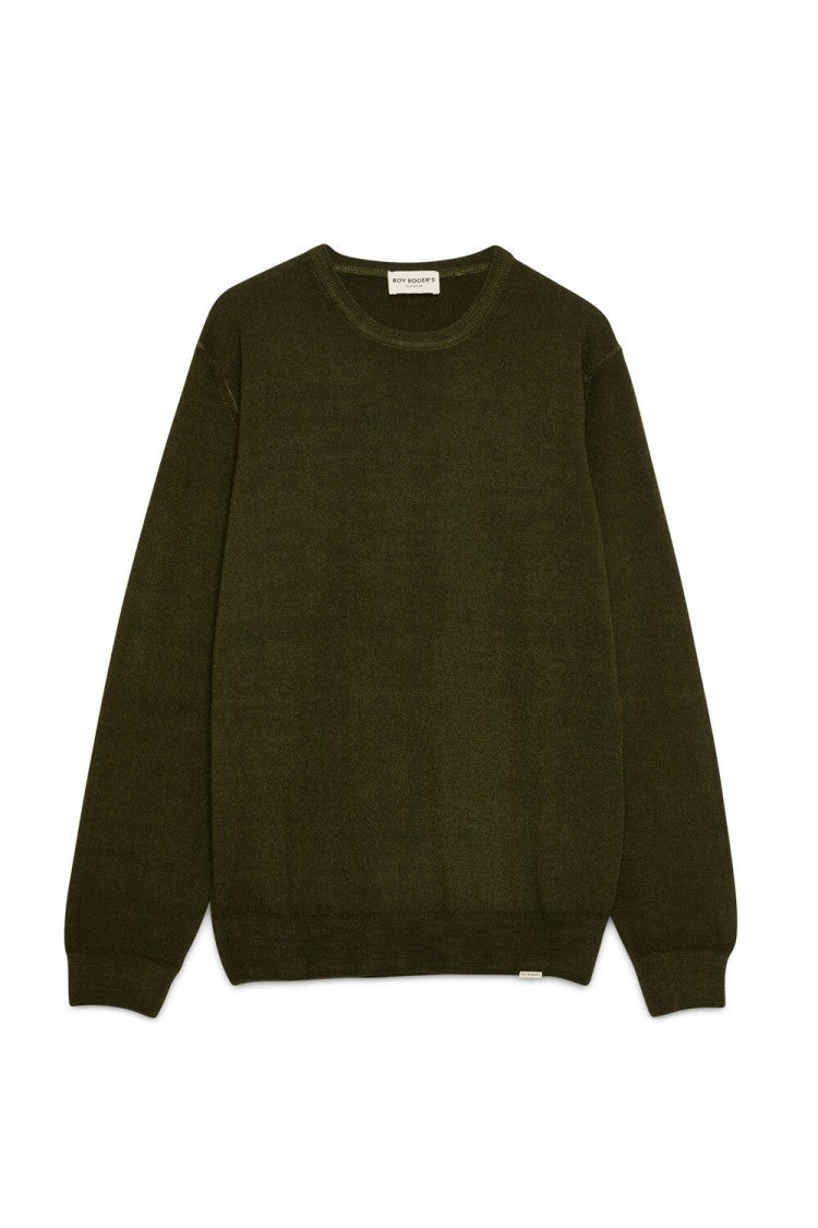 Roy Rogers Roy Roger's Men's Green Crewneck Sweater