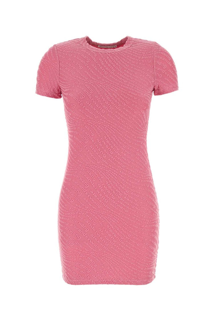 T By Alexander Wang Pink Stretch Polyester Mini Dress