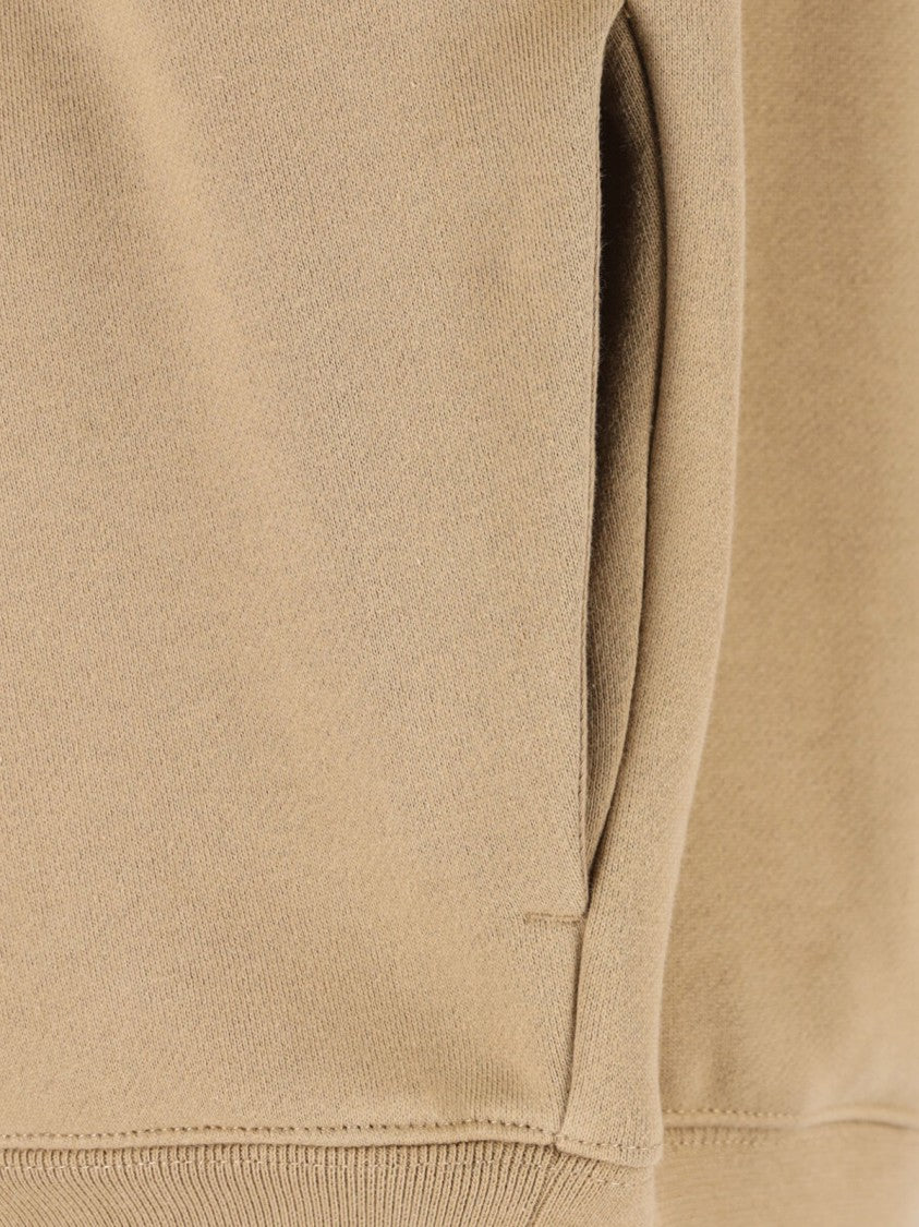 Fear Of God Essentials Neutral Relaxed Arched Logo Cropped Sweatshirt