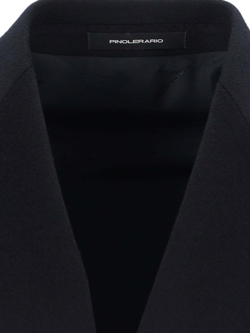 Tagliatore Double-Breasted Virgin Wool Coat With Notched Lapel