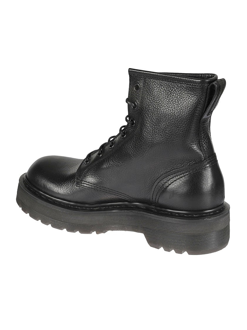 Premiata Ankle-High Black Boots With Streamlined Silhouette