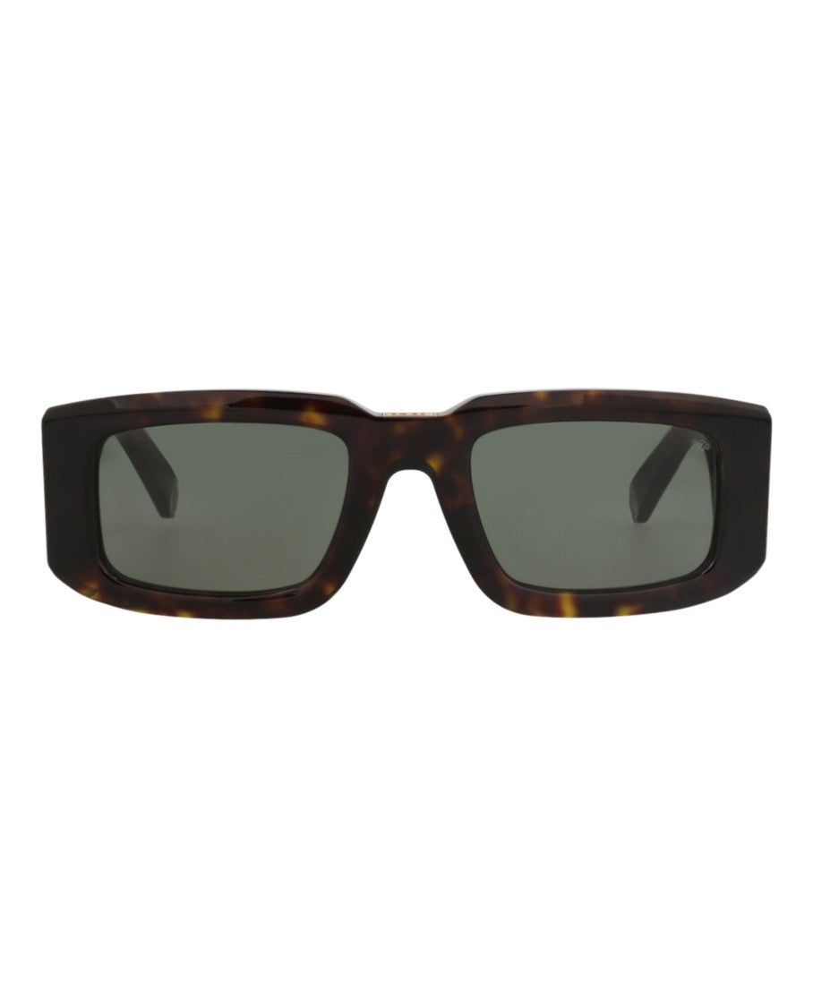 Philipp Plein Square-Frame Tortoiseshell Acetate Sunglasses With Saddle Nose Bridge