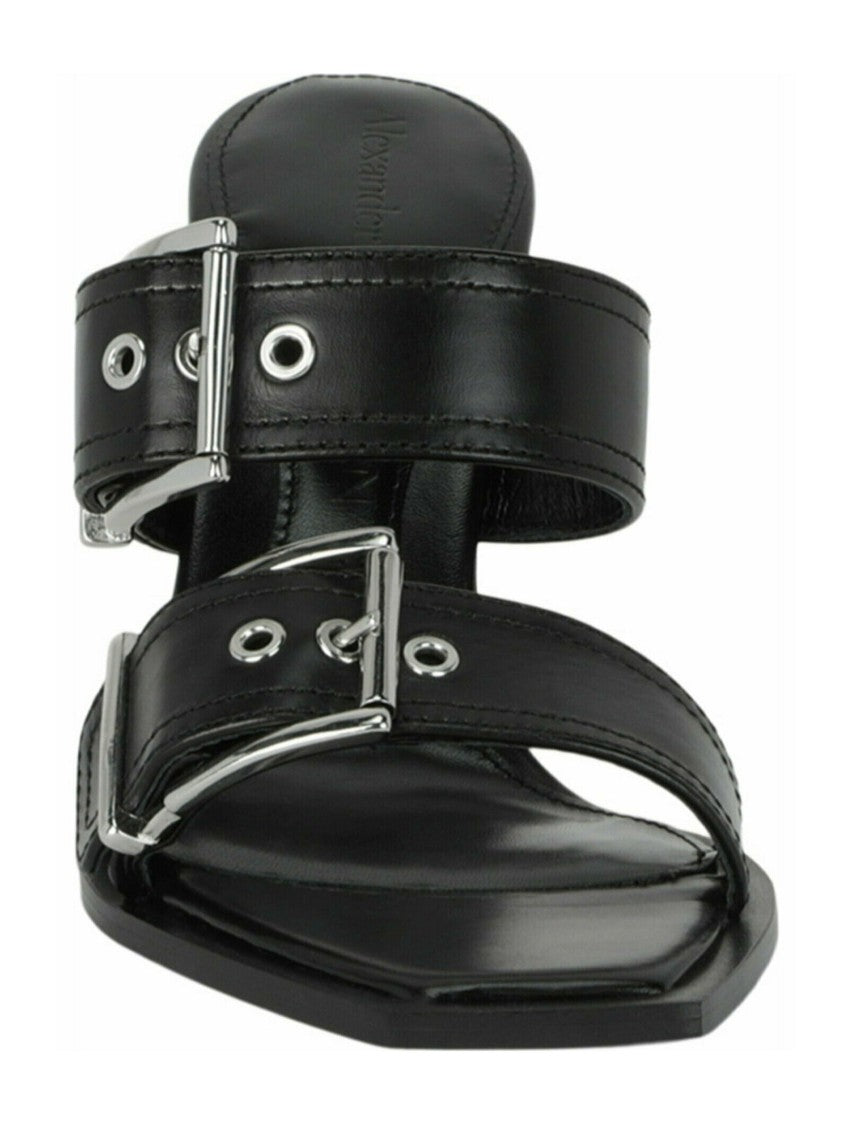 Alexander Mcqueen Double Buckle Punk Mules