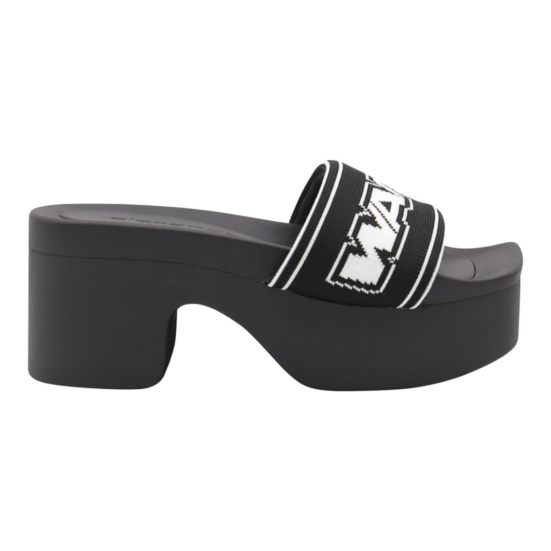 Alexander Wang Platform Sandals With Heel And Bold Lettering