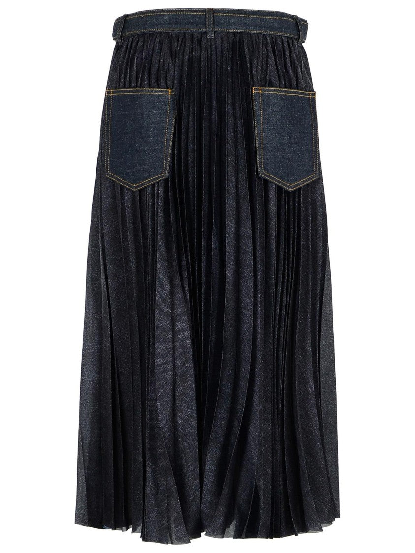 Sacai Blue Denim Skirt