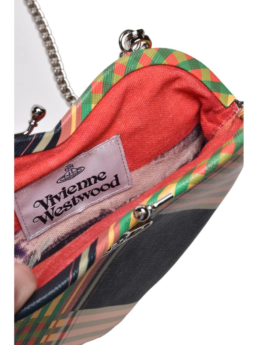 Vivienne Westwood Multicolor Polyurethane Plaid Shoulder Bag