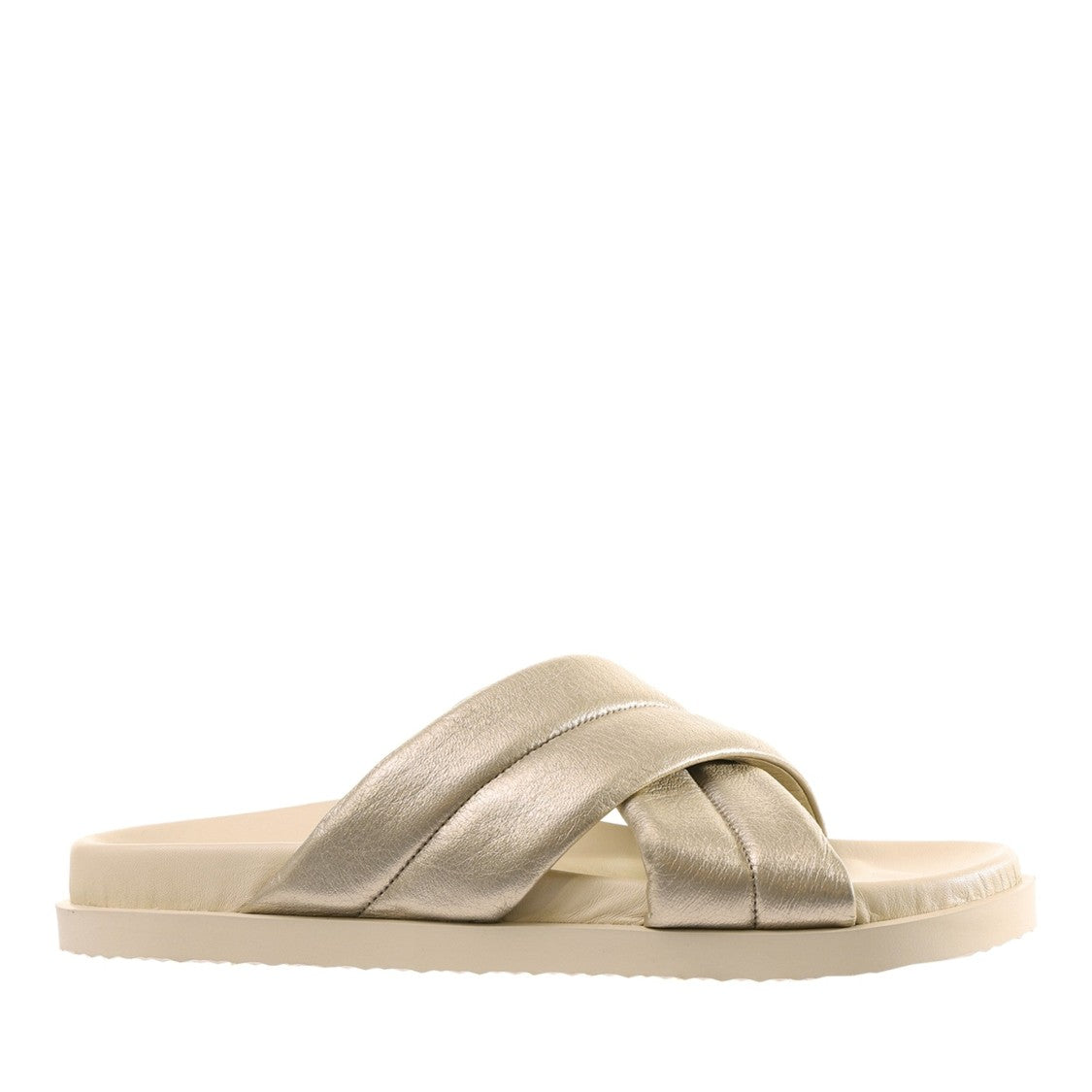 Högl Bronze Tessa Metallic Leather Wedge Slippers